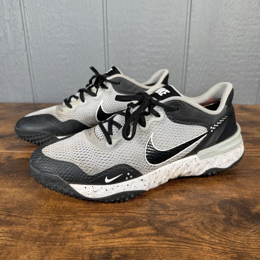 Nike Alpha Huarache Elite 3 TurfLight Smoke Grey Mens Shoes Size 9